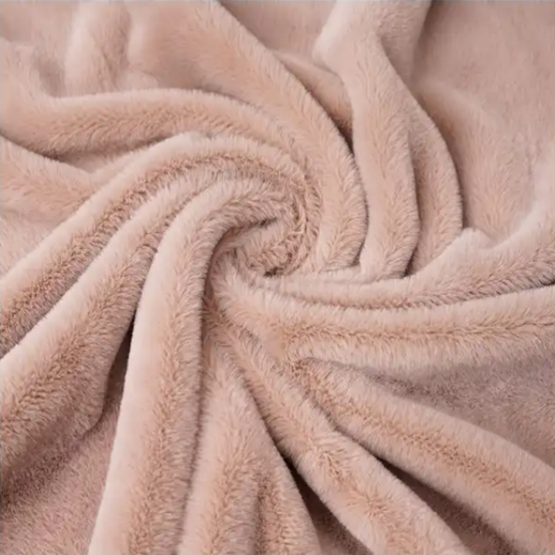 300GSM Polyester Imitation Minky Smooth Plush Fabric Super Soft Fabric Fake Mink Fur Fabric